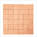 Quadratto Naturalle Rosso