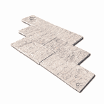 Pedra madeira serrada rosa com 0,5m² 19 Peças 11,5x23cm