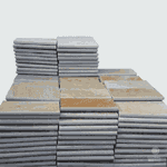 Borda Boleada Pedra São Tomé Amarela - 37 X 37cm