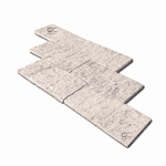 Pedra madeira serrada rosa com 0,5m² 19 Peças 11,5x23cm