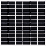 Pastilha de Porcelana 2,5x5 (Jr) - M-4337 Preto Acetinado Caixa 1,64m² - Atlas