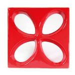 Cobogó Safira - Vermelho - 30x30 cm