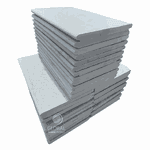 Borda Boleada Pedra São Tomé Branca - 30 X 30cm