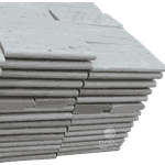 Borda Boleada Pedra São Tomé Branca - 37 X 57cm