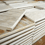 Borda Boleada Pedra São Tomé Mesclada - 15 X 30cm