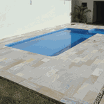  Pedra Para Piscina São Tomé Mesclada - 18 X 37cm