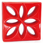 Cobogó Lótus - Vermelho - 25x29 cm