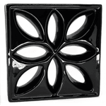 Cobogó Lótus - Preto - 25x25 cm