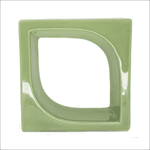 Cobogó de Louça Pétala - Verde Fortuna - 20x20 cm - vendido por peça