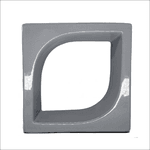 Cobogó de Louça Pétala - Platina - 20x20 cm - vendido por peça