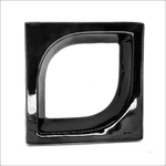 Cobogó de Louça Pétala - Preto - 20x20 cm - vendido por peça