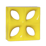 Cobogó Folha - Amarelo Canário - 25x25 cm - vendido por peça