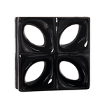 Cobogó Folha - Preto - 25x25 cm - vendido por peça