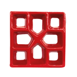 Cobogó Reto Xis - Vermelho - 20x20 cm - vendido por peça