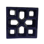 Cobogó Reto Xis - Azul Cobalto - 20x20 cm - vendido por peça