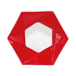 Cobogó de Louça Foco - Vermelho - 25x29 cm - vendido por peça