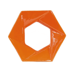 Cobogó de Louça Foco - Laranja - 25x29 cm - vendido por peça