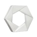 Cobogó de Louça Foco - Branco - 25x29 cm - vendido por peça