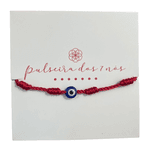 Pulseira dos 7 Nós (Olho Grego) - Vermelha