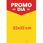 Cartaz promo do dia 22x32cm