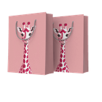 Sacola Girafa rosa