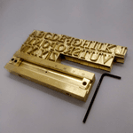Carimbo Clichê Alfabeto com 60 peças + Base 8cm