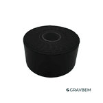Fita Foil Hotstamping Preto Metalizada 7cm