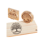 Carimbo Clichê 7cm X 7cm para Gravação em Madeira com Cabo Manual