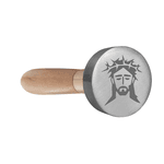 Sinete Clichê Dourado Jesus Cristo Aluminio