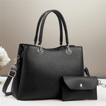 Bolsa Lis - Com Carteira - Preta Com ALça Nude 