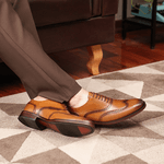 SAPATO SOCIAL OXFORD BROGUE WHISKY