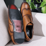 SAPATO SOCIAL OXFORD BROGUE WHISKY