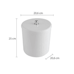 CESTO MULTIUSO COM TAMPA 6L BRANCO ASTRA