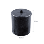CESTO MULTIUSO COM TAMPA 6L PRETO MARMORIZADO ASTRA