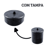 CESTO MULTIUSO COM TAMPA 6L PRETO MARMORIZADO ASTRA