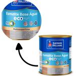 TINTA ESMALTE ECO BASE ÁGUA ACETINADO BRANCO 900ML METALATEX SW