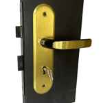 Fechadura Quarto Stilo Alavanca Bronze Latonado Interna Mgm