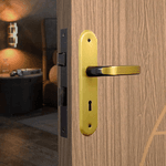 Fechadura Quarto Stilo Alavanca Bronze Latonado Interna Mgm