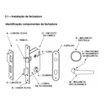 Fechadura Externa Modena Espelho Stilo Alumínio Mgm 40mm