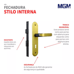Fechadura Para Porta De Banheiro Linha Firenze 40mm Mgm 175 