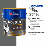 TINTA P/ PISO CINZA CHUMBO 3,6L NOVACOR PISO ULTRA SW