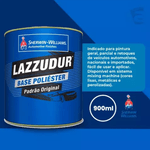 TINTA AUTOMOTIVA POLIÉSTER BRANCO BANCHISA 900ML LAZZUDUR SW