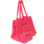 Bolsa Sacola Feminina Moda Praia De Ombro Com Necessaire Rosa KP101-GG 