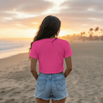 Camiseta Cropped Feminina Algodão Premium Conforto e Estilo Moderno - Rosa