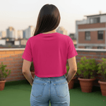 Camiseta Cropped Feminina Algodão Premium Conforto e Estilo Moderno - Rosa