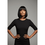 Houston.bob curta franja, mescla de fios