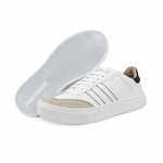 Tênis Feminino Yara Premium Branco Caramelo