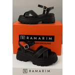 SANDÁLIA FEMININA RAMARIM 25-42201 PRETA LANÇAMENTO