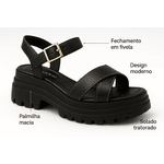 SANDÁLIA FEMININA RAMARIM 25-42201 PRETA LANÇAMENTO