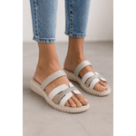 CHINELO FEMININO COMFORTFLEX 2445402 SLIDE TIRA EM COURO STRASS LANÇAMENTO